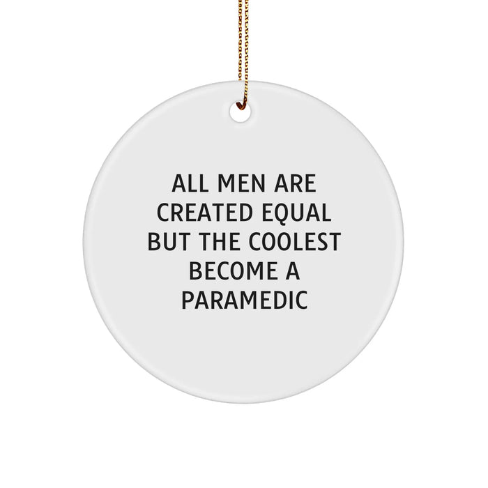 Funny Rescue Worker Gifts for Men, Circle Ornament with Inspirational Quote, Christmas Unique Presents from Friends to Family - Image 1
