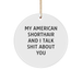 American Shorthair Cat Lovers' Funny Circle Ornament Gifts for Friends from Family - Image 1
