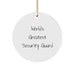 Funny Security Guard Gifts for Men from Friends - 'World's Greatest' Circle Ornament for Christmas - Image 1