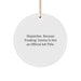 Dispatcher Gifts from Friends - 'Dispatcher. Because Freaking' genius Is Not An Official Job Title.' Christmas Circle Ornament for Dispatchers - Image 1