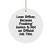 Funny Loan Officer Gifts from Friends - Circle Ornament, 'Loan Officer. Because Freaking' genius Is Not An Official Job Title.', Christmas Unique Gifts - Image 1