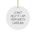 From North Carolina with Love, Gifts for North Carolina Lovers, North Carolina Circle Ornament, Funny Quote - Image 1