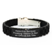 Detective Gifts from Friends, Unique Graduation Gifts for Detective Men, 'Detective. Because Freaking' genius Is Not An Official Job Title.' Glide lock Clasp Bracelet - Image 1