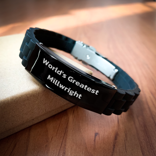 World's Greatest Millwright Funny Glide lock Clasp Bracelet Gifts from Men for Millwrights on Mother's Day - Image 2