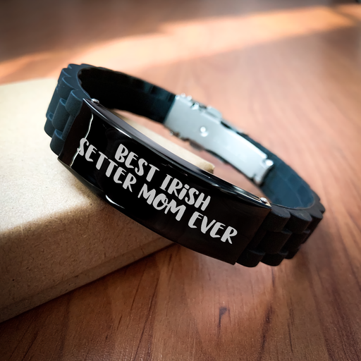 Cute Best Irish Setter Mom Ever Gifts | Adjustable Glide lock Clasp Bracelet for Irish Setter Dog Lovers | Gifts for Father's Day Unique - Image 2