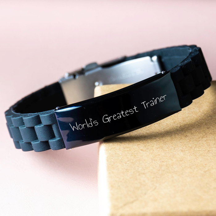 Funny Trainer Gifts from Men, Unique Glide lock Clasp Bracelet for World's Greatest Trainer on Mother's Day, Gifts for Trainers - Image 3