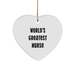 World's Greatest Nurse Heart Ornament, Funny Christmas Unique Gifts from Men to Nurse, Gifts for Nurse - Image 1