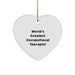 Funny Occupational Therapist Gifts from 'World's Greatest' with Heart Ornament for Occupational Therapist, Unique Christmas Unique Gifts for Her, Him, Friends, or Coworkers - Image 1