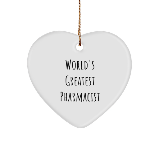 World's Greatest Pharmacist Heart Ornament Gifts from Men, for Christmas Unique Gifts - Image 1