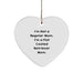 Flat Coated Retriever Dog Mom, I'm Not A Regular Mom. I'm A Flat Coated Retriever Mom. Heart Ornament, Funny, Gifts from Family, Gifts for Flat Coated Retriever Dog, Unique Christmas Unique Gifts - Image 1