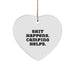 Funny Camping Gifts for Men, 'Shit Happens. Camping Helps.' Heart Ornament, Christmas Unique Gifts from Friends - Image 1