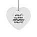 Funny Inspirational Gifts from Friends for World's Greatest Respiratory Therapist Heart Ornament, Christmas Unique Gifts for Respiratory Therapist - Image 1