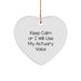 Funny Actuary Gifts, 'Keep Calm Or I Will Use My Actuary Voice' Heart Ornament for Actuary Men, Women, Coworkers, or Friends, Gifts from Family, Christmas Unique Presents - Image 1