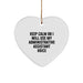 Funny Administrative Assistant Gifts from Friends - Keep Calm Heart Ornament for Christmas, 'Keep Calm Or I Will Use My Administrative Assistant Voice', Heart Shaped MDF Product for Women Coworkers - Image 1
