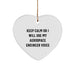 Funny Keep Calm Or I Will Use My Aerospace Engineer Voice Heart Ornament Gifts from Friends to Aerospace Engineer - Image 1
