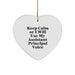 Funny Assistant Principal Gifts for Christmas - 'Keep Calm Or I Will Use My Assistant Principal Voice' Heart Ornament for Assistant Principal, Friends, or Family - Image 1