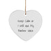 Funny Barber Gifts from Friends for Christmas - Keep Calm Or I Will Use My Barber Voice Heart Ornament, Unique Gift Ideas for Men - Image 1