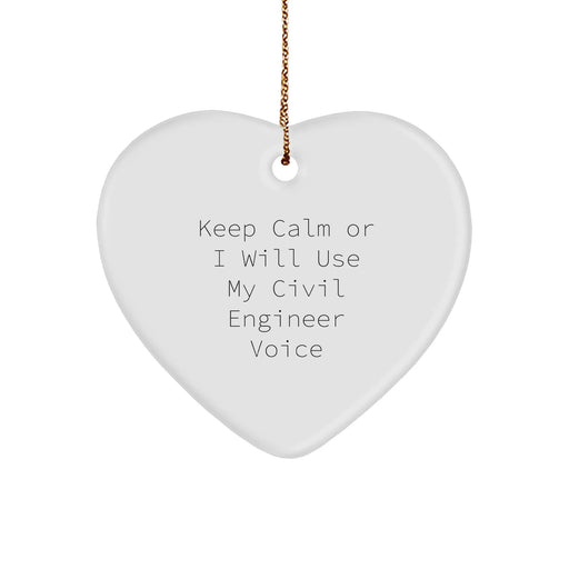 Civil Engineer Heart Ornament, Funny Quote Gifts for Men, Women, Friends, Family, Christmas Unique Gifts from - Image 1