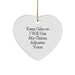 Funny Claims Adjuster Christmas Heart Ornament, 'Keep Calm Or I Will Use My' - Gifts from Family to Claims Adjuster Friends - Image 1