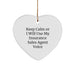 Funny Insurance Sales Agent Gifts from Friends for Christmas - 'Keep Calm Or I Will Use My Insurance Sales Agent Voice' Heart Ornament - Image 1