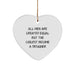 Designer Gifts from Men - All Men Are Created Equal But The Coolest Become A Designer Heart Ornament, Funny Quote Christmas Decor - Image 1