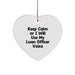 Funny Loan Officer Gifts, Keep Calm Quote Heart Ornament, Gifts from Friends, Christmas Unique Presents for Loan Officer - Image 1