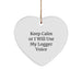 Funny Logger Gifts: 'Keep Calm Or I Will Use My Logger Voice' Heart Ornament for Logger Friends, Family, Coworkers, or Men, Unique Christmas Unique Gifts from Friends, Family, or Men - Image 1