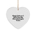 Funny Microbiologist Gifts from Men to Friends - Heart Ornament with 'Keep Calm Or I Will Use My Microbiologist Voice' - Christmas Unique Gifts - Image 1