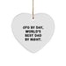 CFO by Day, World's Best Dad by Night Heart Ornament, Funny Christmas Unique Gift for CFO - Image 1