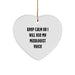 Funny Mixologist Gifts from Friends for Christmas - Heart Ornament 'Keep Calm Or I Will Use My Mixologist Voice' - Image 1
