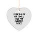 Funny Writer Heart Ornament, Gifts from Friends for Writer, 'Keep Calm Or I Will Use My Writer Voice' Quote, Christmas Unique Gifts - Image 1