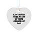 Funny Orange Cat Gifts for Men - Heart Ornament with I Just Want to Be a Stay at Home Orange Cat Dad Quote, Gifts from Orange Cat Dads, Christmas Unique Gifts - Image 1