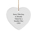 Funny CFO Gifts, 'Sorry This Guy Is Already Taken By A Smokin' Hot CFO' Heart Ornament, White, 2.75" Tall, Gifts from Friends or Family for CFO - Image 1