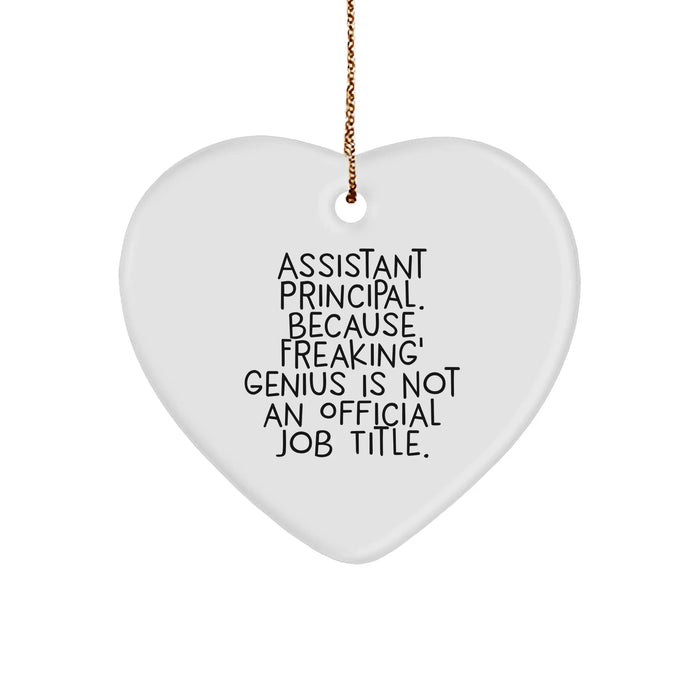 Funny Assistant Principal Heart Ornament, Gifts from Men to Assistant Principal, Perfect for Christmas Unique Gifts - Image 1