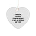 Funny Comedian Quotes Gifts from Friends, Gifts for Comedian, Heart Ornament, Christmas Unique Gifts, Comedian Heart Ornament, Comedian Quote Inspirational Funny Heart Ornament - Image 1