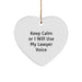 Funny Lawyer Gifts for Christmas - 'Keep Calm Or I Will Use My Lawyer Voice' Heart Ornament from Friends, Gift for Men, Women, or Coworkers - Image 1