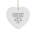 Designer Gifts from Men to Freaking' genius Friends - Heart Ornament, White, 2.75" tall, Christmas Unique Gifts for Women - Image 1
