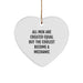 Funny Mechanic Gifts from Men to Mechanic Friends for Christmas - Heart Ornament with Sublimation Printing - Image 1