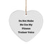 Fitness Trainer Gifts: Do Not Make Me Use My Fitness Trainer Voice Heart Ornament for Christmas - Gifts from Friends for Fitness Trainers - Image 1