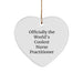 Funny Nurse Practitioner Gifts from Men - 'Officially The World's Coolest Nurse Practitioner' Heart Ornament for Christmas - Image 1