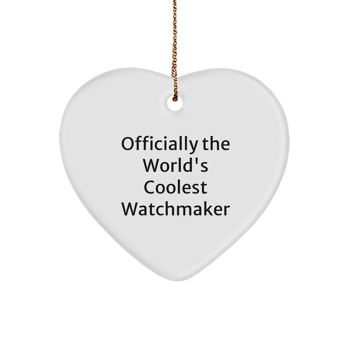 'Watchmaker's Heart' Officially The World's Coolest Watchmaker Gift for Men, Funny Christmas Ornament from Friends, Family, or Coworkers - Image 1