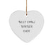 Funny Barber Gifts from Friends - Best Effin' Barber Ever Heart Ornament for Christmas - Image 1
