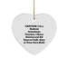 Caution: Substitute Teacher Ahead! Heart Ornament Gifts from Friends, Family, or Coworkers for Substitute Teachers, Unique Christmas Unique Gift Ideas - Image 1