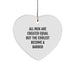 Funny Barber Gifts from Friends, 'All Men Are Created Equal But The Coolest Become A Barber', Heart Ornament for Barber, Men, Women, Family, and Coworkers - Image 1