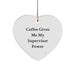 Funny Supervisor Heart Ornament, Coffee Gives Me My Power, Gifts from Men to Supervisor, Christmas Unique Gifts - Image 1