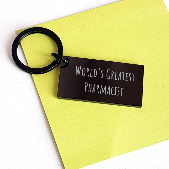 World's Greatest Pharmacist Keychain, Funny Quote Gift for Men, Keychain for Pharmacist, Gifts from Family, Father's Day Unique Gifts - Image 3