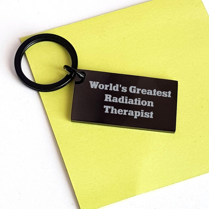World's Greatest Radiation Therapist Funny Keychain Gifts from Men for Radiation Therapist Unique Keychain on Father's Day - Image 3