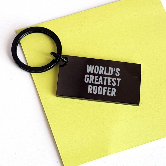 Funny Roofer Gifts from Friends for Mother's Day - 'World's Greatest Roofer' Keychain - Image 3