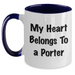 Funny Quote for Porter Lovers - Gifts from Friends and Family, Two Tone Coffee Mug for Mother's Day - Main