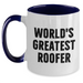 Funny Roofer Gifts from Men to World's Greatest Roofer on Mother's Day Two Tone Coffee Mug - Main
